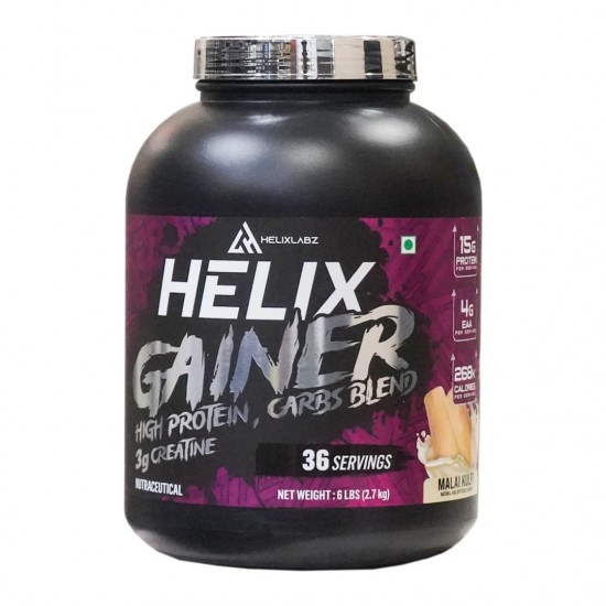 Helix Labs GAINER High Protein & Carbs Blend, 36Servings, 2.7KG Helix Labs GAINER High Protein & Carbs Blend, 36Servings, 2.7KG