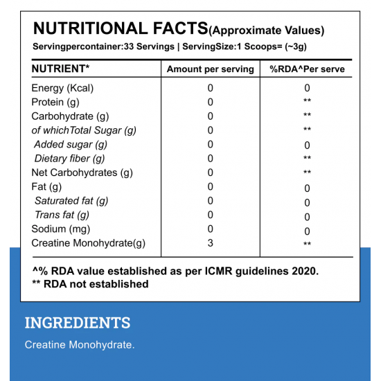 Wellcore Creatine Monohydrate 33 Servings Wellcore Creatine Monohydrate 33 Servings